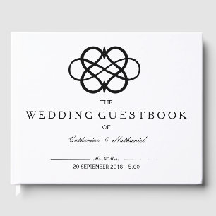 Modern Simple Infinity Heart Wedding Guest Book