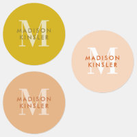 Modern Simple Initial Boho Waterproof Name Labels