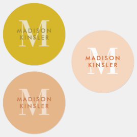Modern Simple Initial Boho Waterproof Name Labels