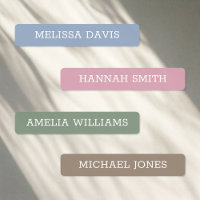 Modern Simple Kids Waterproof Name Labels