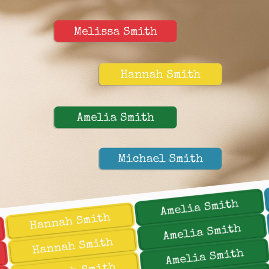 Modern Simple Kids Waterproof Name Labels