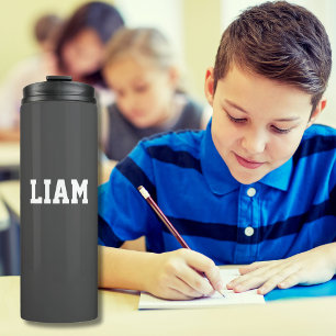 Modern Simple Liam Personalised Kindergarten Thermal Tumbler