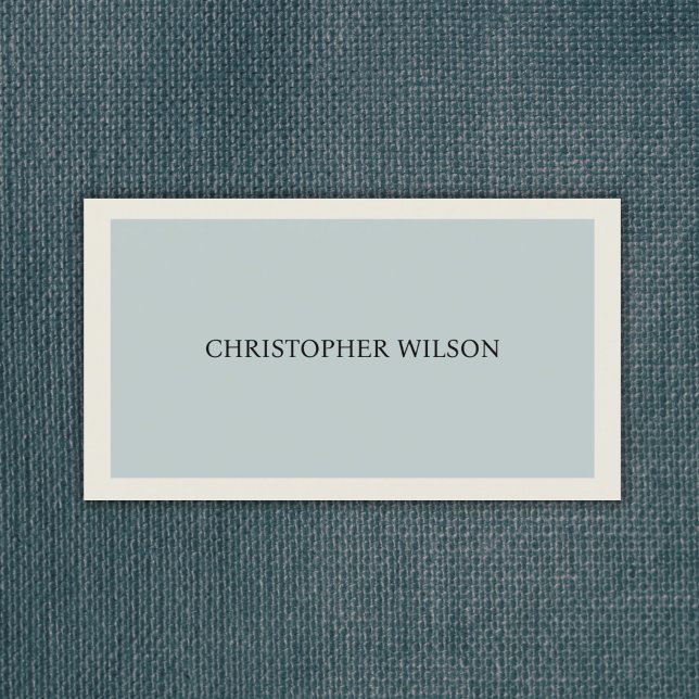 Modern Simple Light Blue Grey Consultant Business Card (Creator Uploaded)