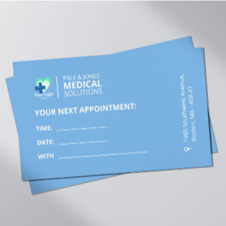 Modern Simple Light Blue Medical Appointment Card