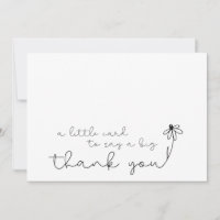 Modern Simple Line Art Thank You Card