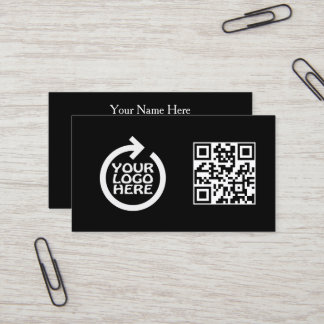 Modern Simple Logo Professional with QR Code Business Card