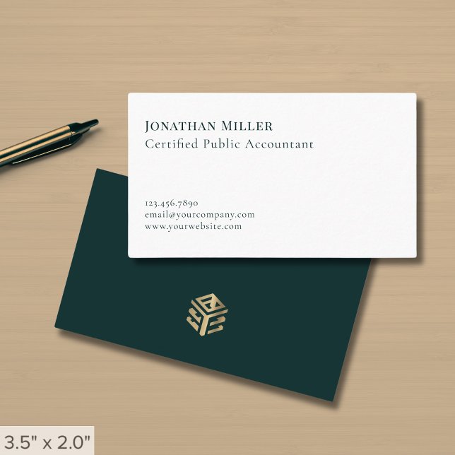 Modern Simple Luxury Accountant Business Card (Creator Uploaded)