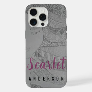Modern simple mandala art work iPhone 15 pro max case