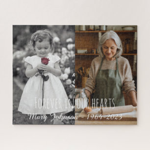 Modern Simple Memorial Photo Jigsaw Puzzle