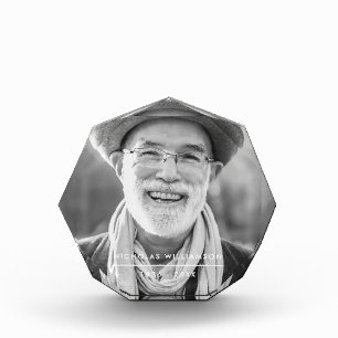 Modern Simple Memorial Remembrance Custom Photo Block