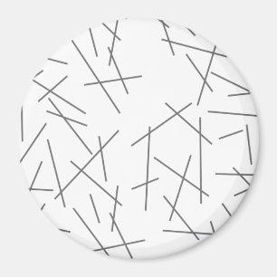 Modern, simple, messy graphic line pattern magnet