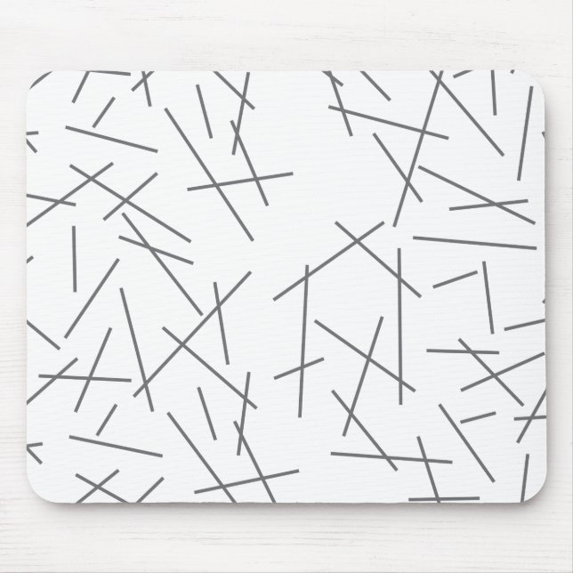 Modern, simple, messy graphic line pattern mouse pad (Front)
