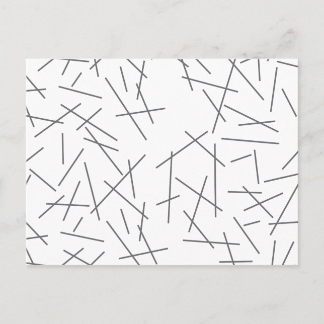 Modern, simple, messy graphic line pattern postcard (Front)