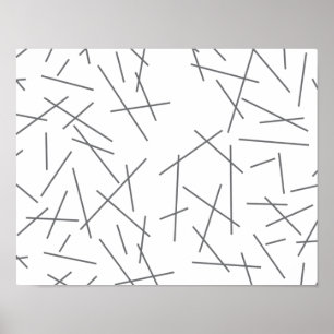 Modern, simple, messy graphic line pattern poster