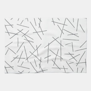 Modern, simple, messy graphic line pattern tea towel