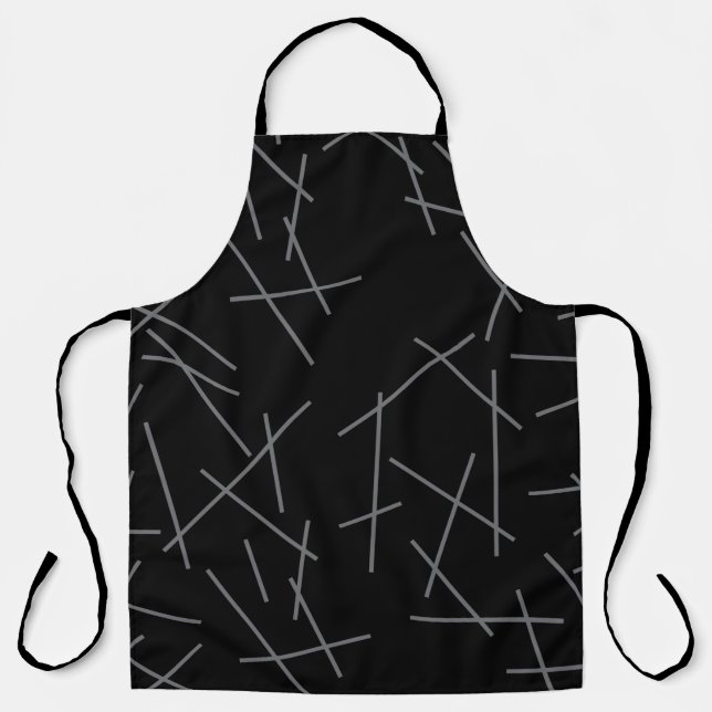 Modern, simple, messy, trendy graphic line pattern apron (Front)