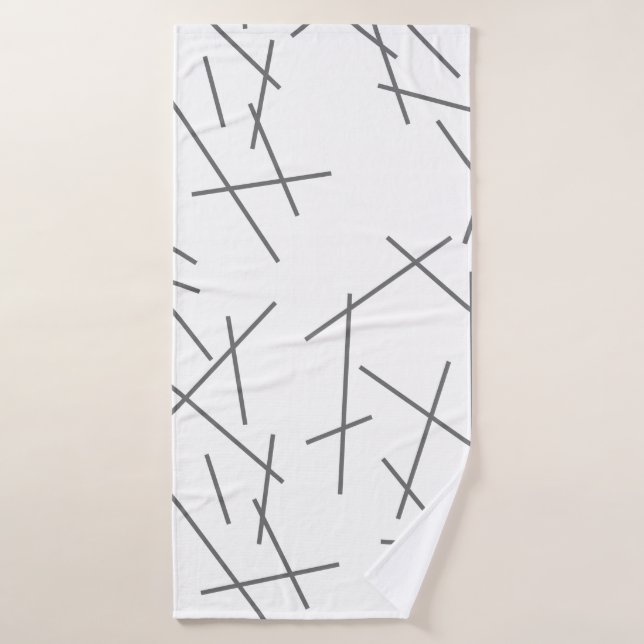 Modern, simple, messy, trendy graphic line pattern bath towel (Bath Towel)