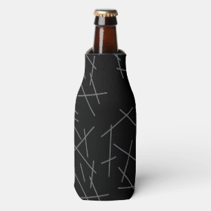 Modern, simple, messy, trendy graphic line pattern bottle cooler