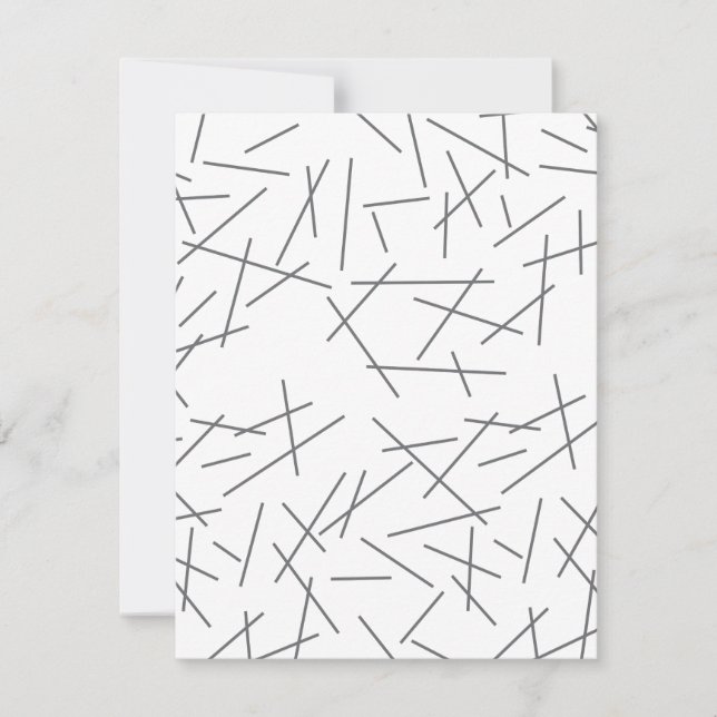 Modern, simple, messy, trendy graphic line pattern card (Front)