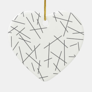 Modern, simple, messy, trendy graphic line pattern ceramic ornament