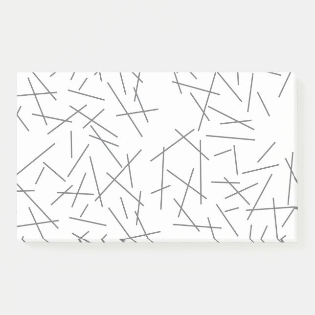 Modern, simple, messy, trendy graphic line pattern post-it notes (Front)