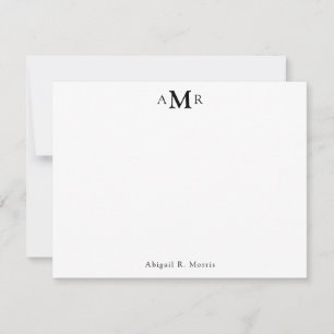 Modern Simple MInimal 3 Monogram Initial Business Card