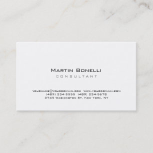 Modern Simple Minimal Consultant Business Card