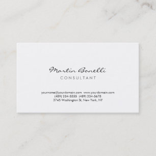 Modern Simple Minimal Consultant Business Card