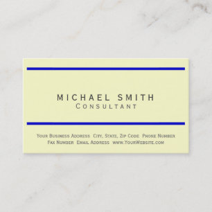 Modern Simple Minimal Consultant Business Card