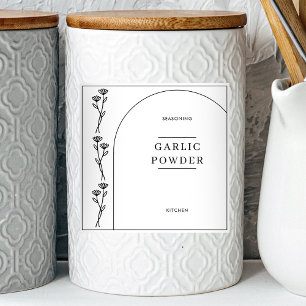 Modern Simple Minimal Kitchen Pantry Jar Labels