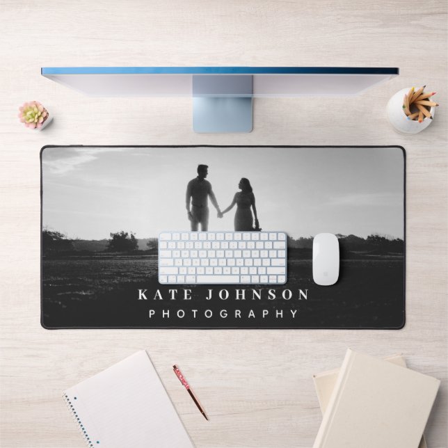 Modern Simple Minimal Photo Photographer Business Desk Mat (Office 1)