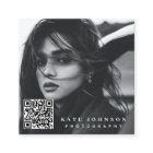 Modern Simple Minimal Photo QR Code Social Media