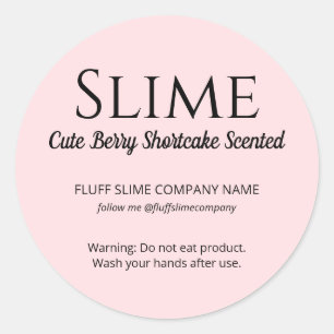 Modern Simple Minimal Pink Slime Product Label