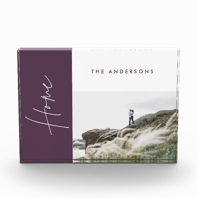 modern simple minimal purple home photo family (Front)