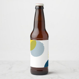 Modern, simple, minimal, trendy urban abstract art beer bottle label