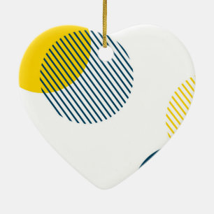 Modern, simple, minimal, trendy urban abstract art ceramic ornament