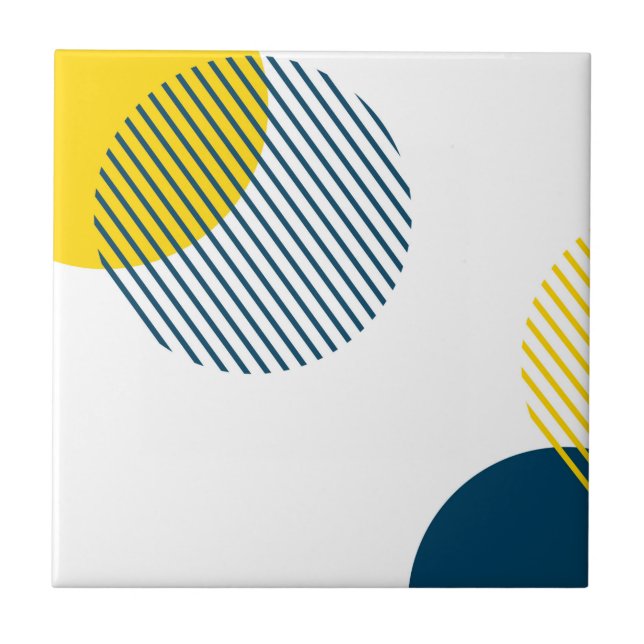 Modern, simple, minimal, trendy urban abstract art ceramic tile (Front)