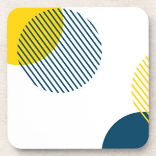 Modern, simple, minimal, trendy urban abstract art coaster