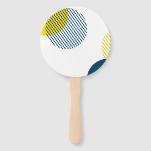 Modern, simple, minimal, trendy urban abstract art hand fan