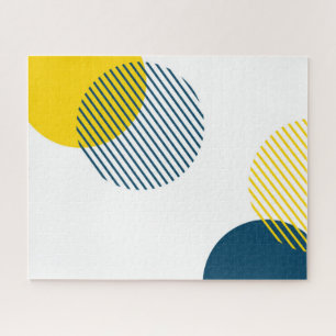 Modern, simple, minimal, trendy urban abstract art jigsaw puzzle
