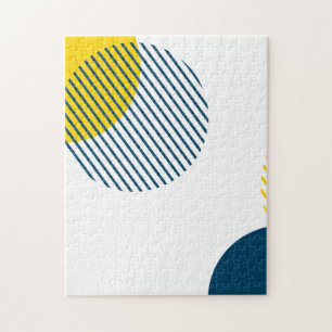 Modern, simple, minimal, trendy urban abstract art jigsaw puzzle