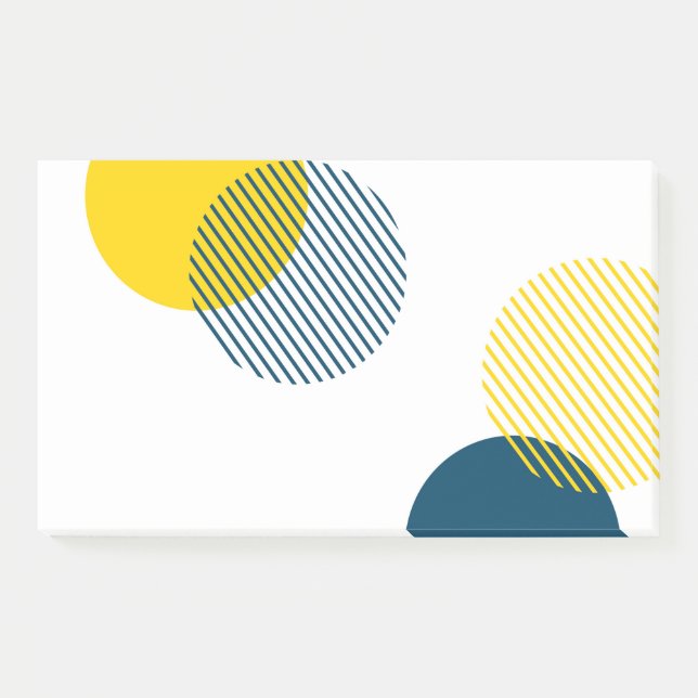 Modern, simple, minimal, trendy urban abstract art post-it notes (Front)