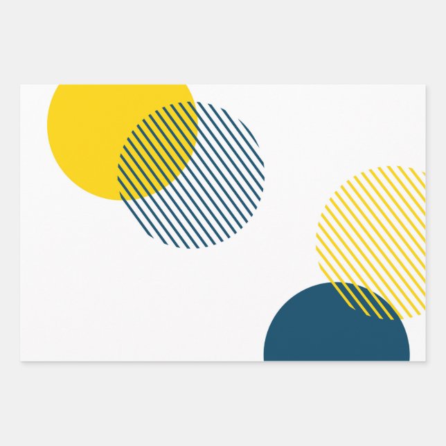 Modern, simple, minimal, trendy urban abstract art wrapping paper sheet (Front)