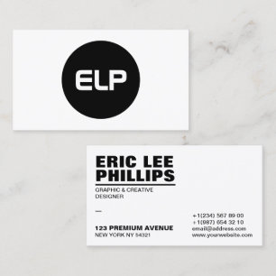 Modern Simple Minimalist Bold White Professional Business Card