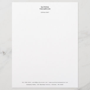 Modern Simple Minimalist Business Corporate Custom Letterhead
