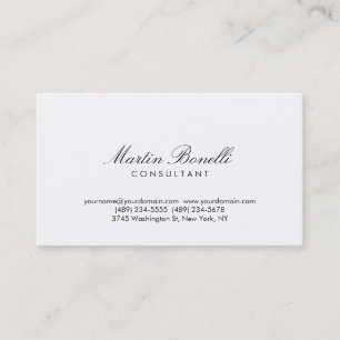 Modern Simple Minimalist Calligraphy Business Card