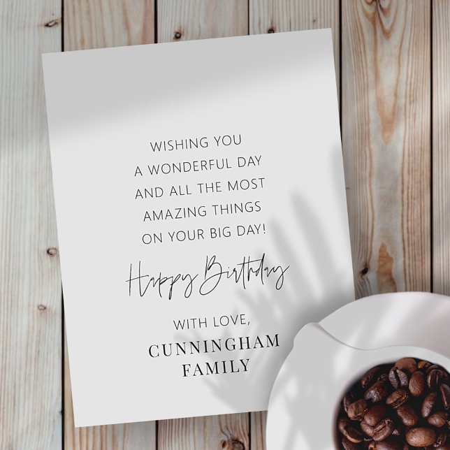 Modern Simple Minimalist Chic Happy Birthday (Creator Uploaded)