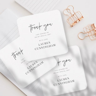 Modern Simple Minimalist Chic Thank You Card