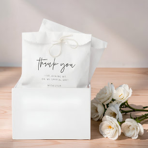 Modern Simple Minimalist Chic Thank You Favour Bag