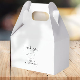 Modern Simple Minimalist Chic Thank You Favour Box